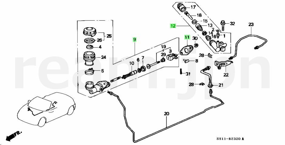 ホンダ純正 ビート PP1 クラッチマスターシリンダー スレーブシリンダー ガスケット シール セット Beat Clutch Master Cylinder JDM