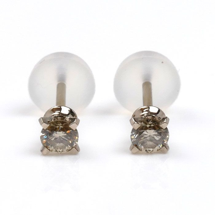 カシケイ K18ゴールド BD ピアス ダイヤモンド0.14ct/0.14ct 0.6