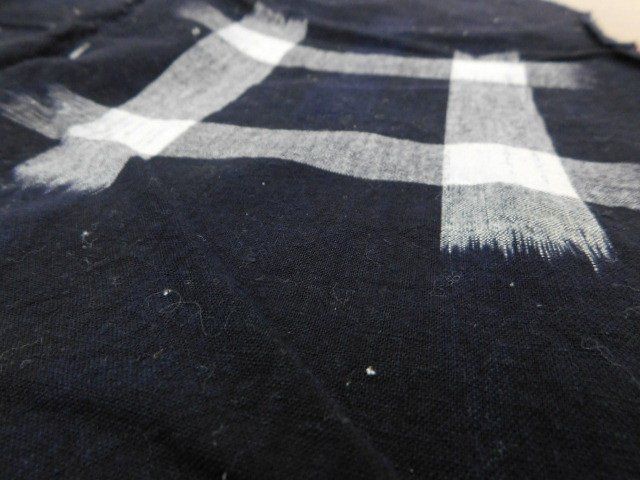 楽布特選〕P21028 昔の絵絣木綿4巾 クリアランス オークション k