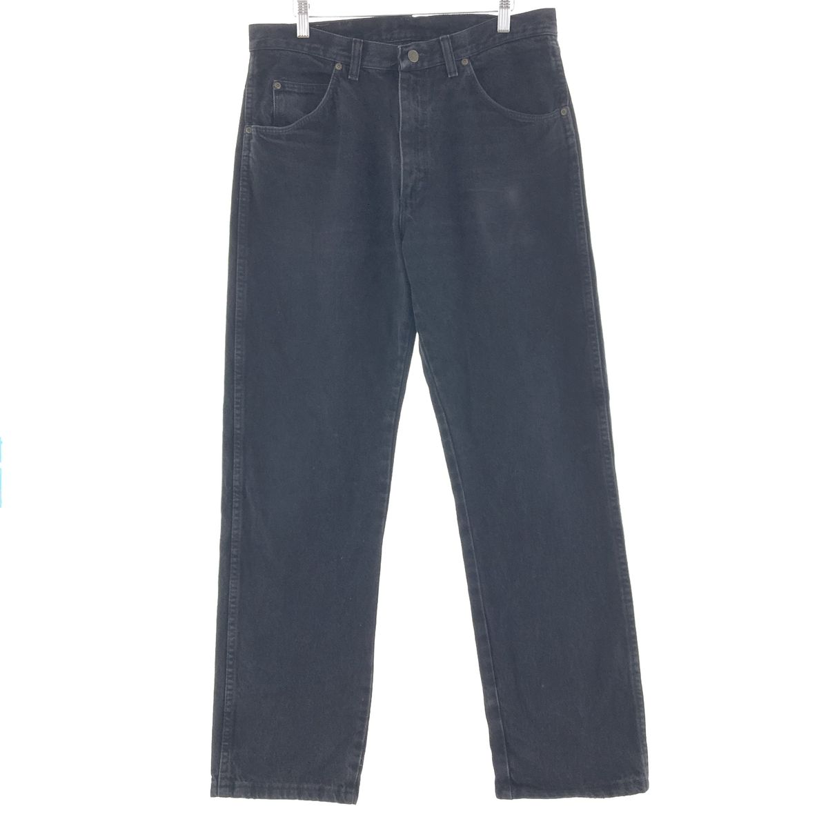 古着 ラングラー Wrangler ブラックストレートデニムパンツ メンズw34/taa002152