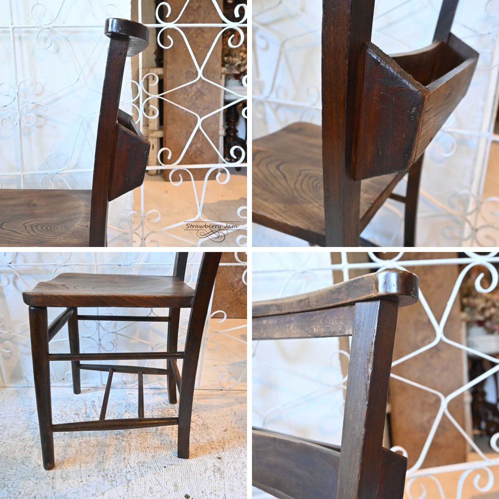 L3705-17-7 英国アンティーク チャーチチェア ダイニングチェア 教会 L3705-17-7 英国アンティーク チャーチチェア ダイニングチェア 教会