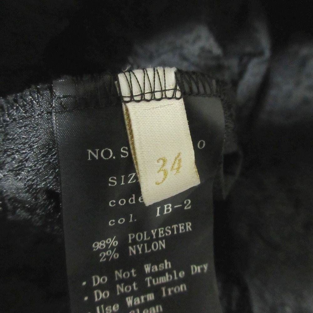 Aveniretoile - 美品 AVENIRETOILE アベニールエトワール 2022年製 ノースリーブ ジャガード ペプラム ブラウス ミニワンピース 34 ブラック レディース 古着 中古 USED 美品 AVENIRETOILE アベニールエトワール 2022年製 ノースリーブ