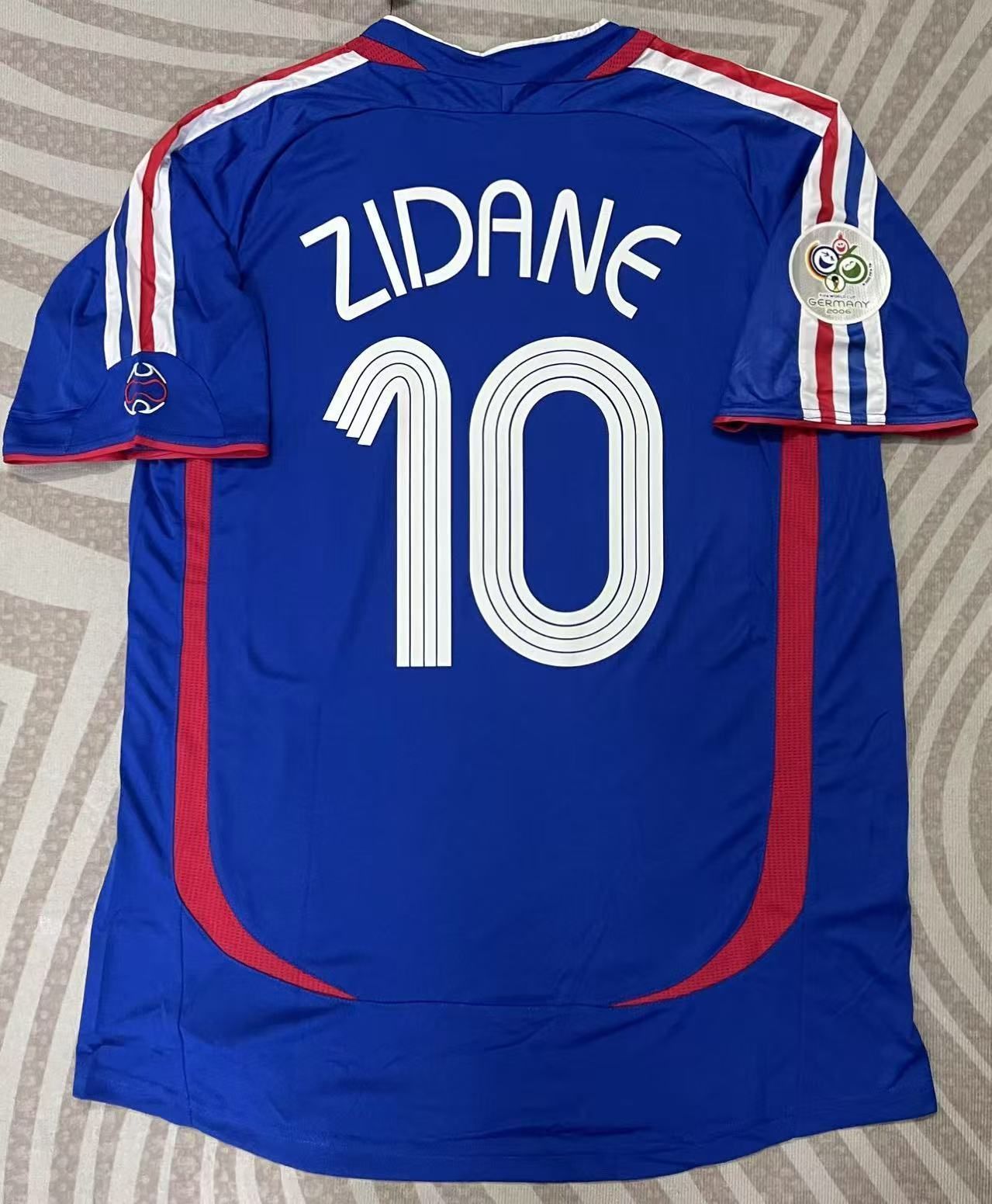 新品2006年 W杯 ドイツ大会 フランス代表 ジダン ZIDANE 10 半袖