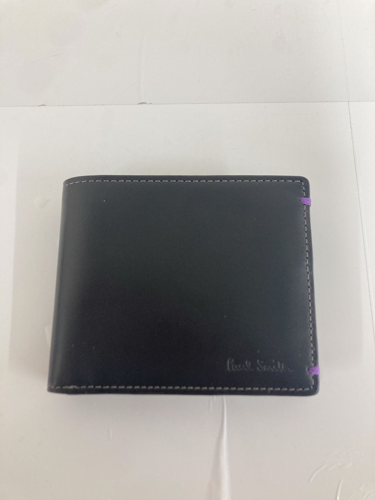 新品未使用】ポールスミス 二つ折り 財布 コンパクト ブラック 新品未使用】ポールスミス 二つ折り 財布 コンパクト ブラック