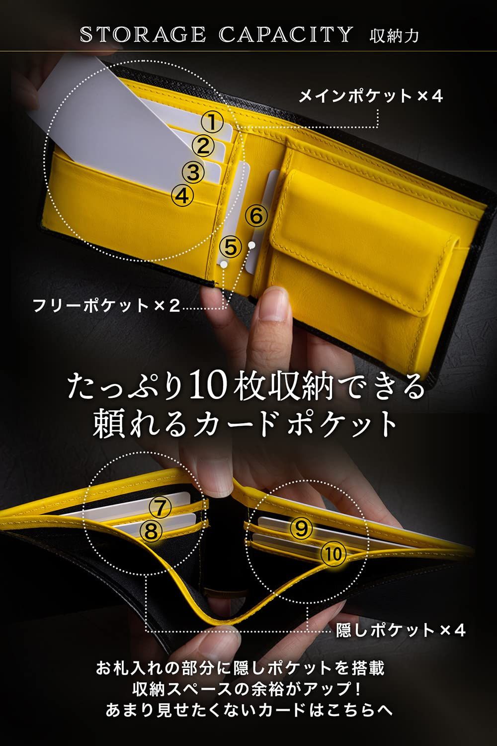 財布 メンズ 2つ折り 【Lightningに掲載】 二つ折り 本革 大容量 二