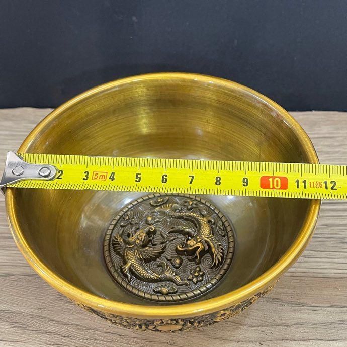 銅製 清乾隆竜鳳茶器 湯飲み 装飾品 現代工芸品 美術品 置物 清乾隆五彩鳳紋賞盤 景徳鎮 陶磁器 装飾品 工芸品 美術品 置物