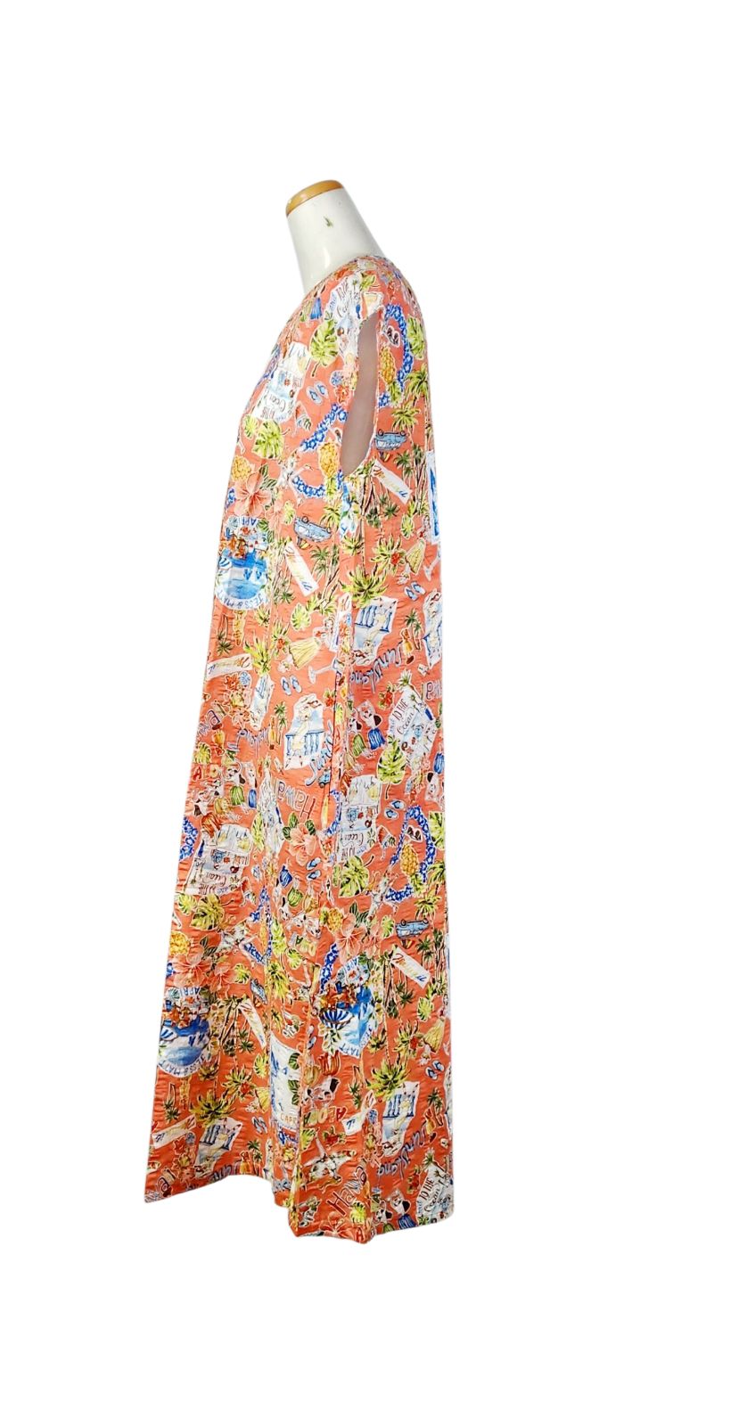 最終値下げ【鴨居羊子】TUNICローンサッカー　綿サマーワンピース　未使用に近い チュニック 20％OFF SALE TUNIC チュニック 鴨居羊子 7分袖