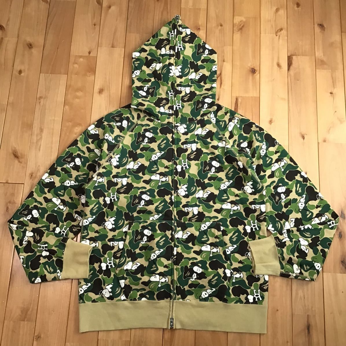 ☆XL☆ SNOOPY × BAPE ABC camo パーカー a bathing ape bape full zip