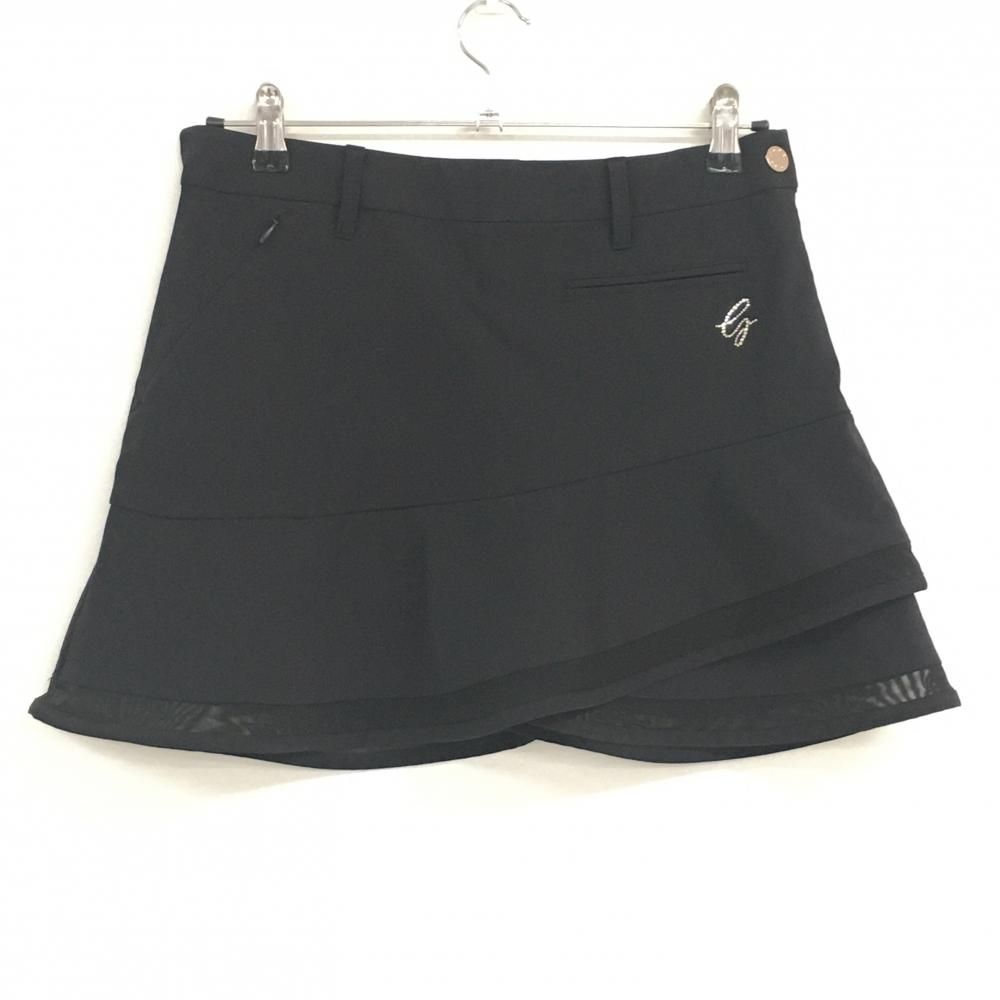 デサントゴルフ ストレッチスカート 黒 裾一部メッシュ 中田英寿 LUXE