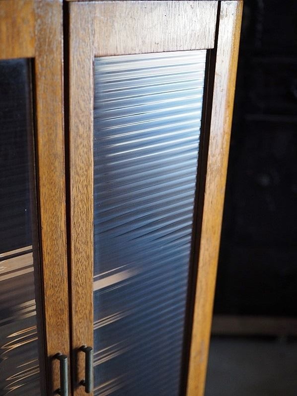 モールガラス昭和レトロ レコードキャビネット