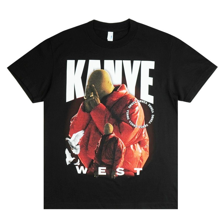 メンズ Tシャツ KANYE WEST TEE カニエウェスト Ｔシャツ ラップT Ye イエ DONDA アルバム ツアー ブラック 黒 男女兼用  半袖 アーティスト ヒップホップ ミュージックT - メルカリ