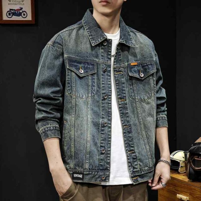 メンズ 服 シンプル ファッション オシャレ 大人 かっこいい 大きいサイズ ストリート 紳士服 ワークウェア デニム ジャケット 秋 トップス 服 春 アメリカン