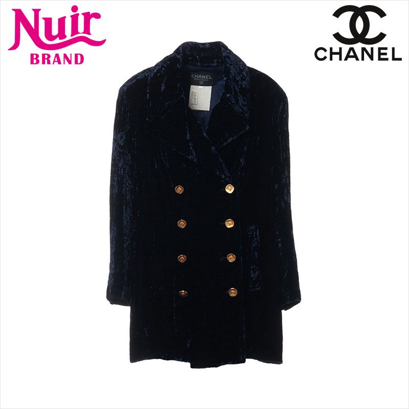 CHANEL シャネル コート Size 42 ベロア生地