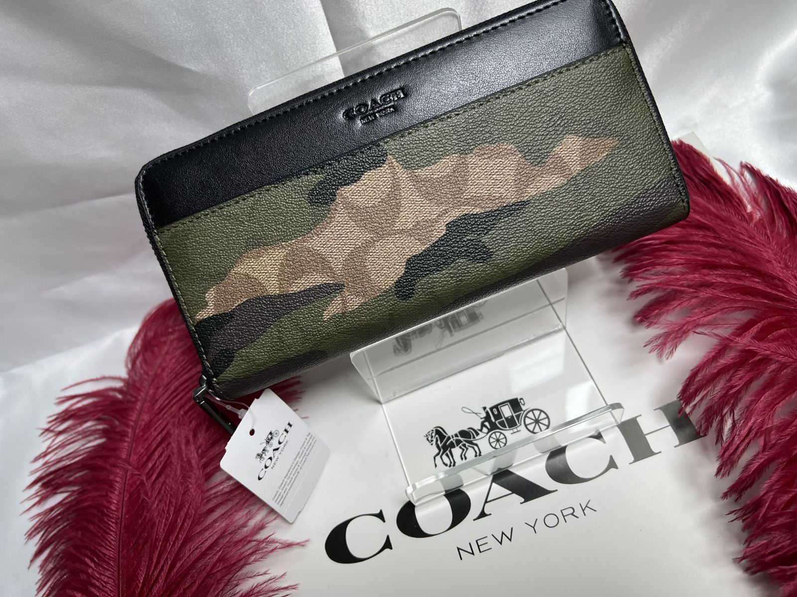 COACH 長財布 シグネチャー カモフラージュ プリント 迷彩 - 長財布