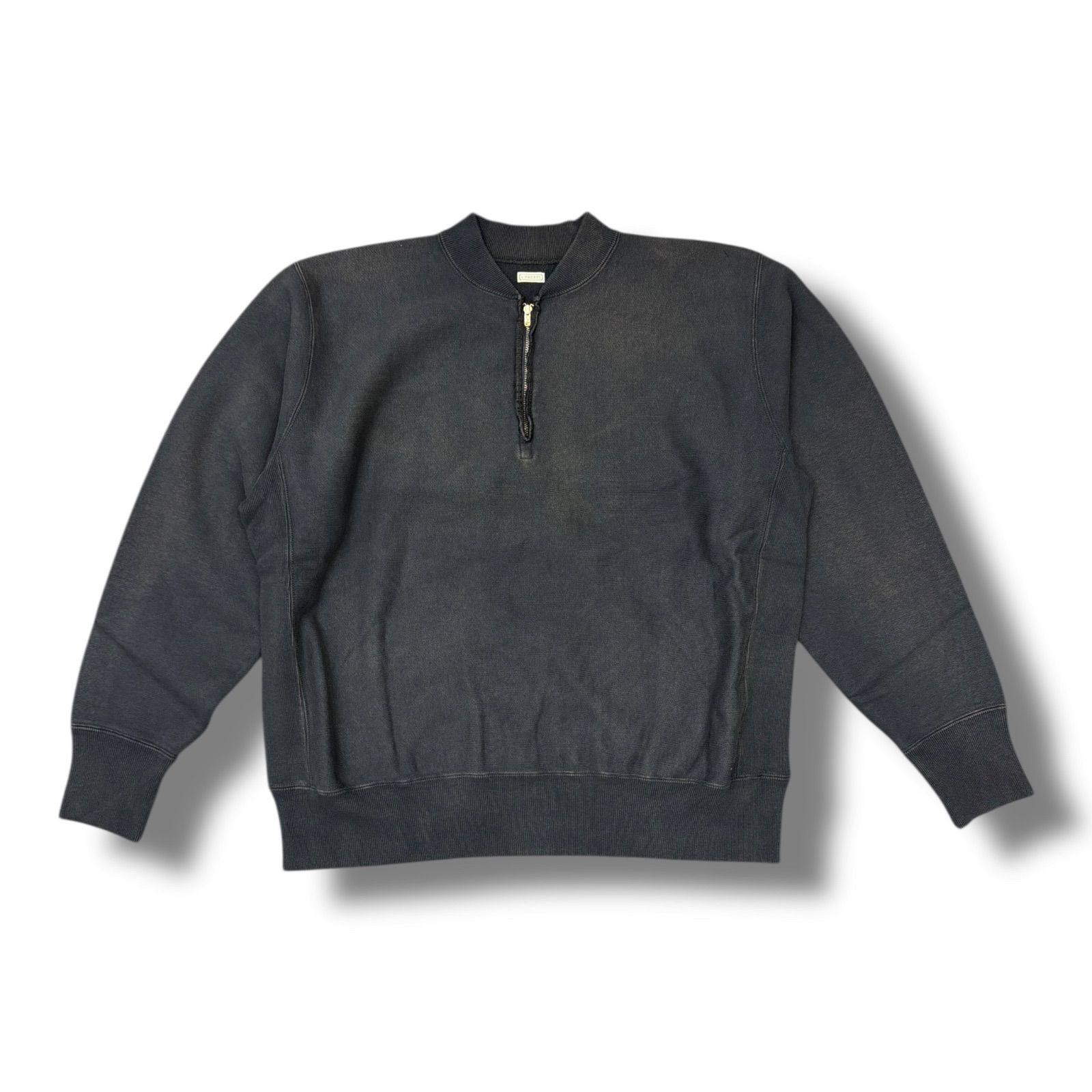 未使用品 A.PRESSE 25SS Vintage Half Zip Rib Collar Sweatshirt