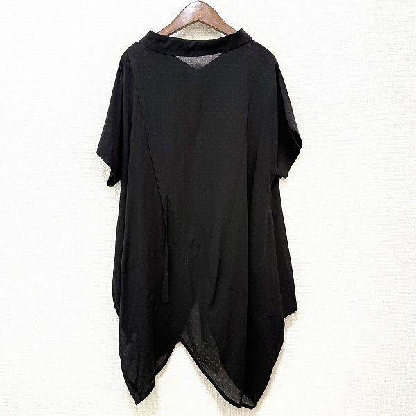 snc ジウセンソユニコ 慈雨 Sensounico チュニック 40 黒 変形 ドット レディース 719243