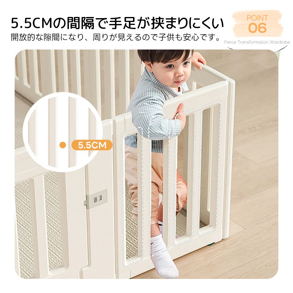 全新品 【内径180*200cmベビーサークル＋厚み1cmプレイマット】ベビー 