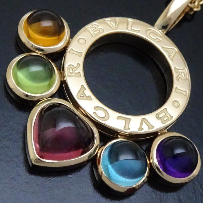 BVLGARI ブルガリ アレグラ ネックレス マルチストーン K18YG