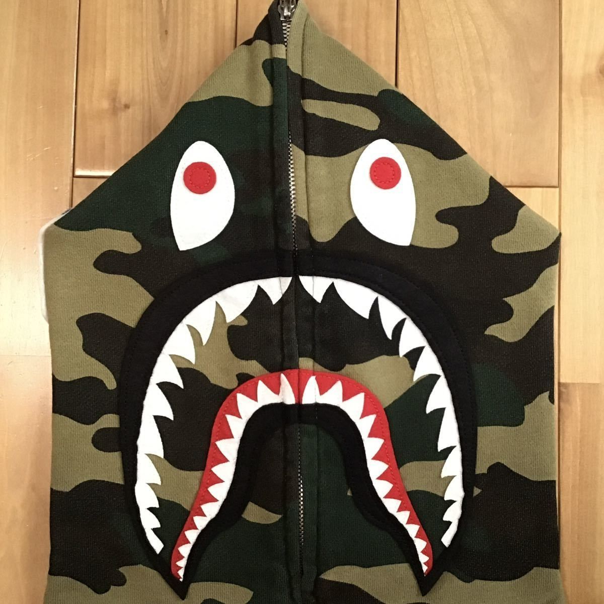 Woodland camo シャーク パーカー Mサイズ shark full zip hoodie a  