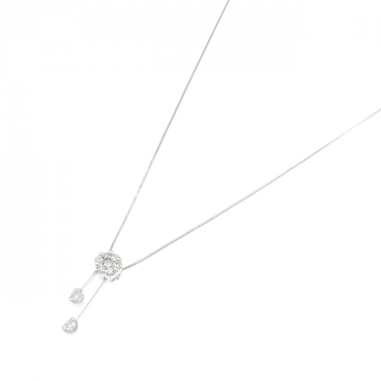 K18WG ダイヤモンド ネックレス 0.30CT