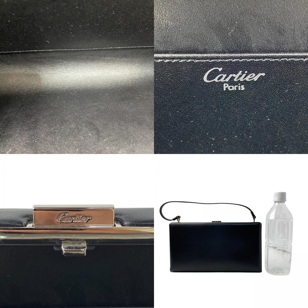美品 カルティエ Cartier ミニ ハンドバッグ ボックスカーフ 冠婚葬祭 美品 カルティエ Cartier ミニ ハンドバッグ ボックスカーフ 冠