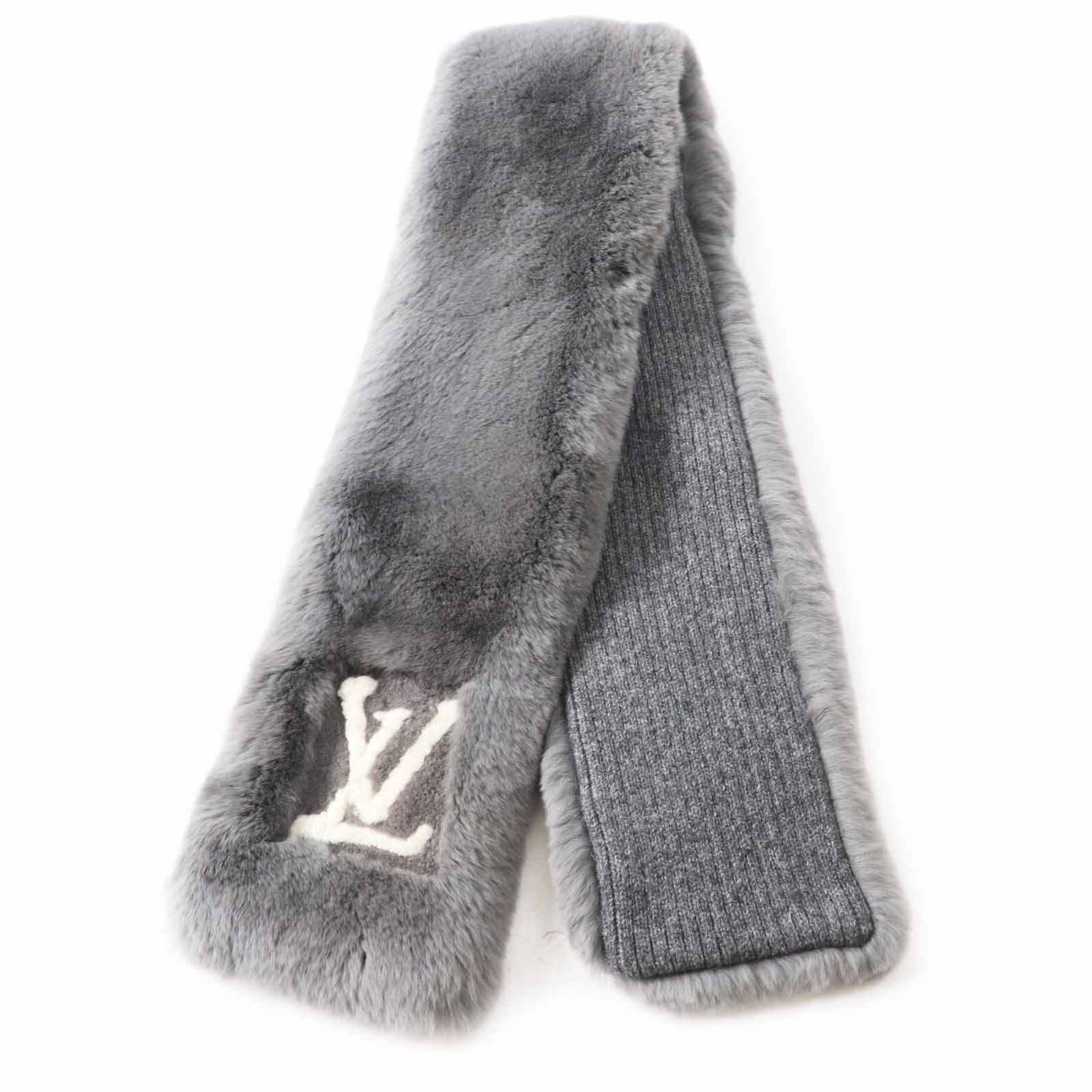LOUIS VUITTON ミンクマフラー グレー