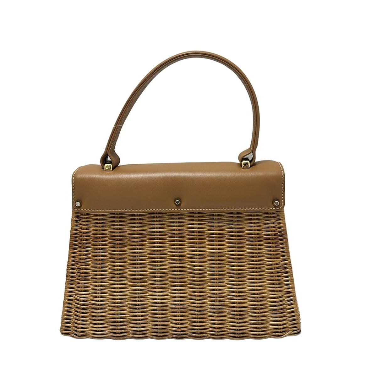 capaf(カバフ) ハンドバッグ - ライトブラウン レザー - メルカリ 