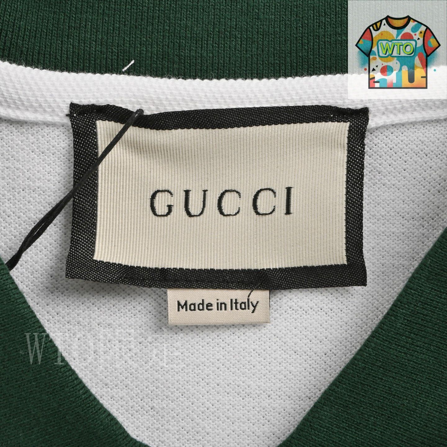 GUCCI ポロシャツ ホワイト/レッド/グリーン GUCCI ポロシャツ ホワイト/レッド/グリーン