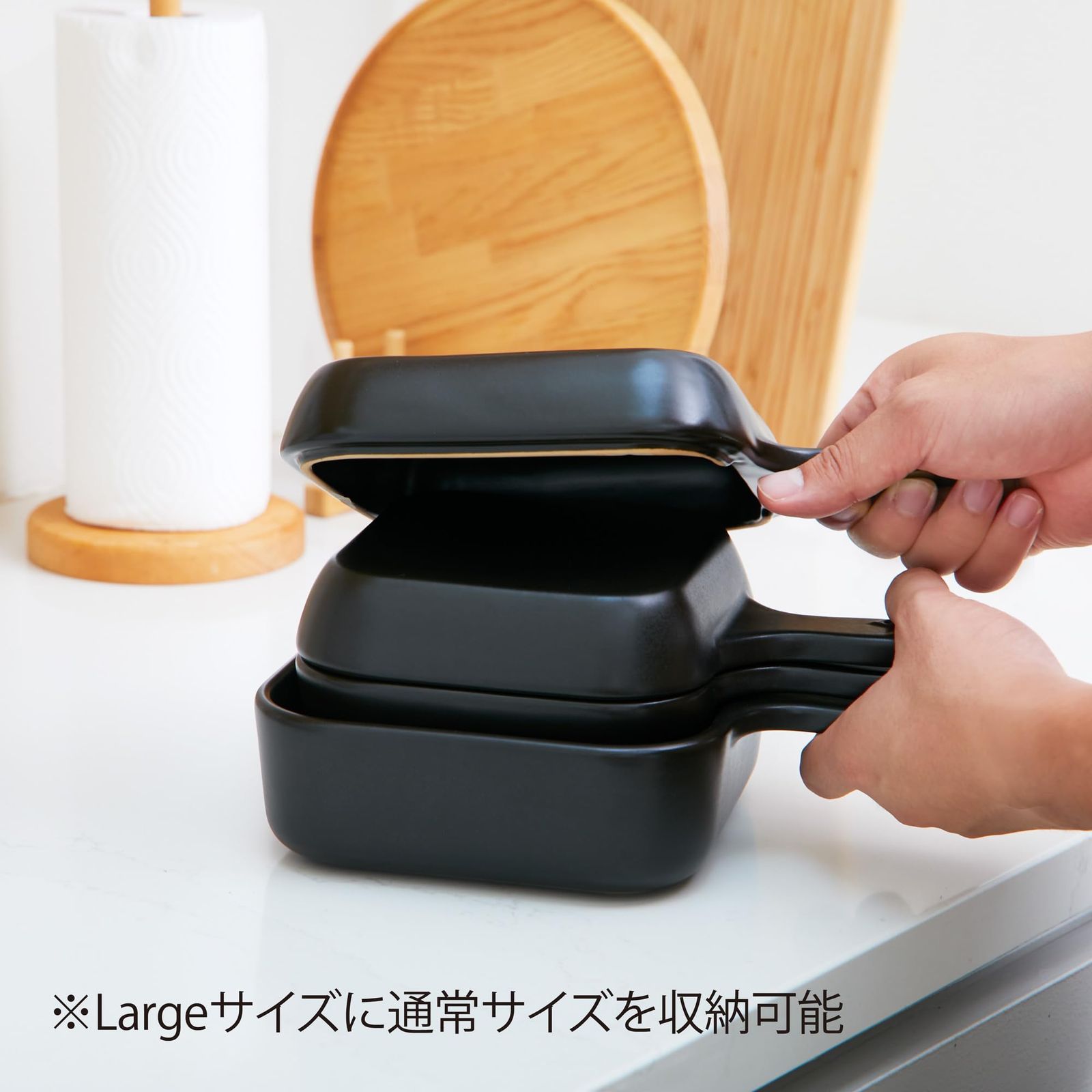 メーカー公式 料理研究家 リュウジの万能スキレットラージ リュウジ スキレット 焼く 煮る レンジ 保存 レンジ調理 直火 保存容器 フライパン 鍋 レンジ飯 リバーシブル 4WAY 赤外線効果 陶器