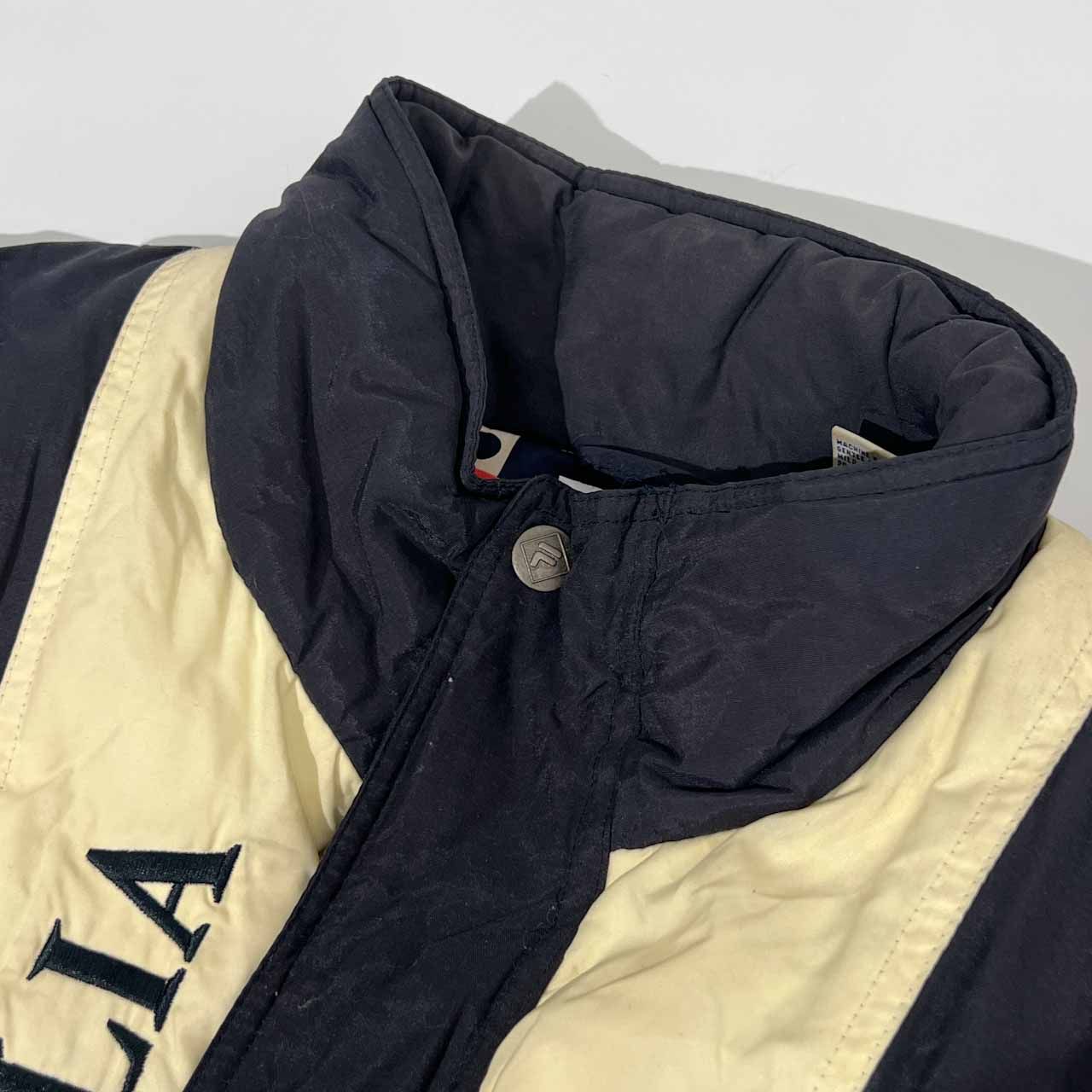 90s FILA フィラ 裏地デザイン 中綿 ビッグ ロゴ スキー ジャケット