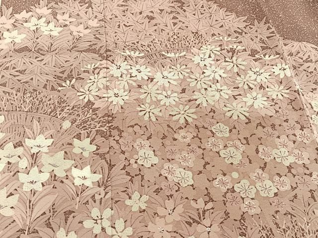 平和屋着物□訪問着 草花文 正絹 逸品 未使用 BAAU5860mz 2025年