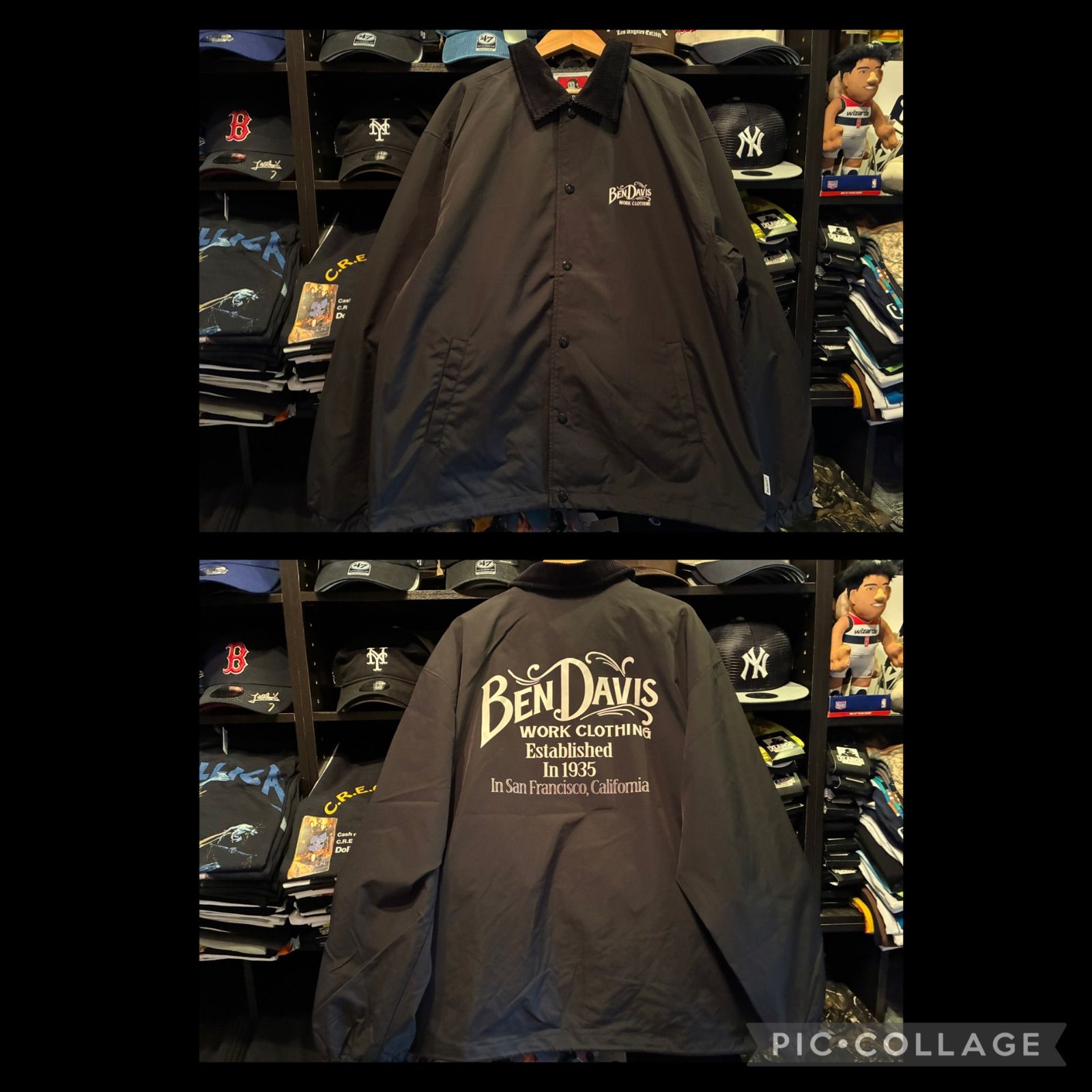BEN DAVIS ベンデイビス オールドサイン コーチジャケット バック 