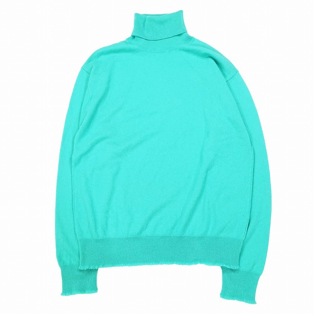 ブラミンク BLAMINK カシミヤ100% タートルネック ニット セーター プルオーバー トップス 長袖 グリーン サイズ48 メンズ /SGW