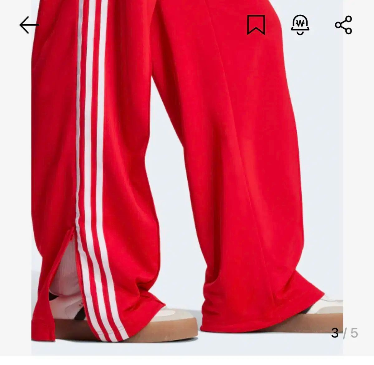 adidas アディダス ファイヤーバード ルーズ トラック パンツ 赤