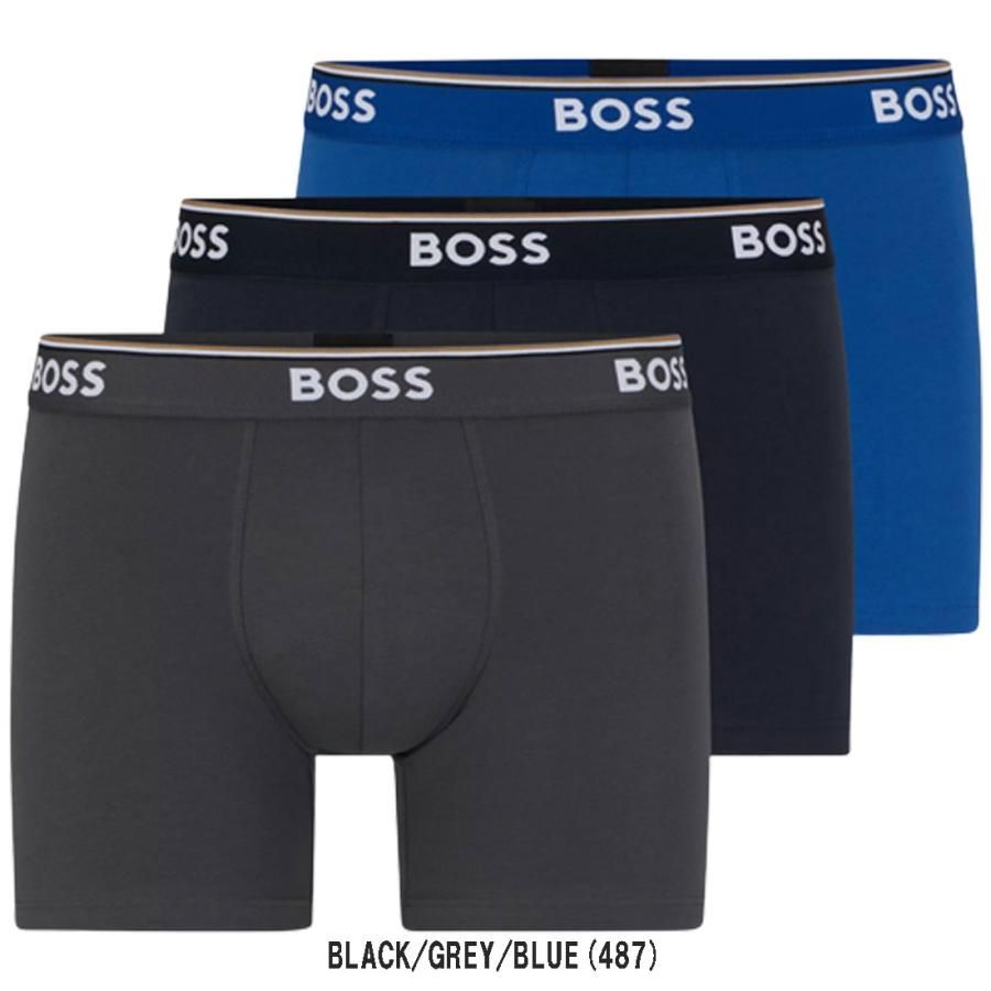 (訳あり特価)HUGO BOSS(ヒューゴボス)ボクサーパンツ ストレッチコットン 3枚セット 前閉じ 下着 メンズ 50475282