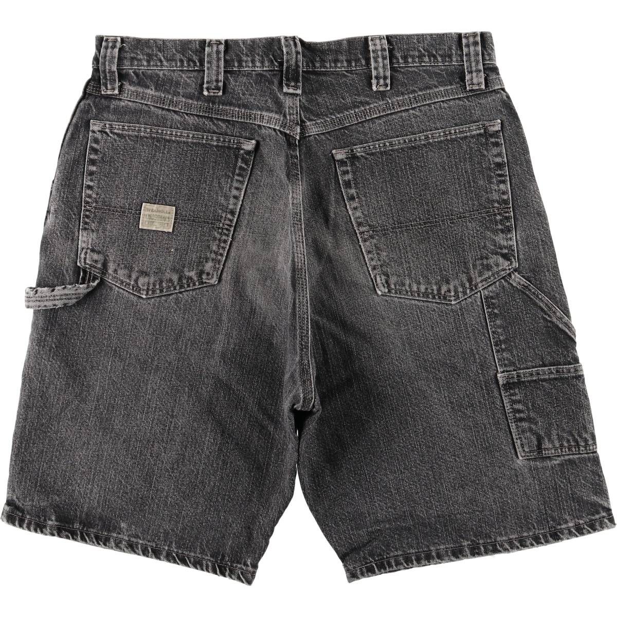 一流の素材、完璧な品質! 古着 00年代 ラングラー Wrangler ブラックデニムペインターショーツ ハーフパンツ メンズw35相当|eaa480595 新品続々入荷中！