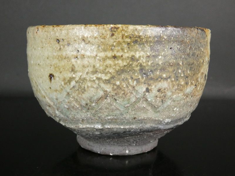 清宮】米山祐章 作「瀬戸伊賀茶碗」共箱 高さ 約8.5cm 幅 約12.7