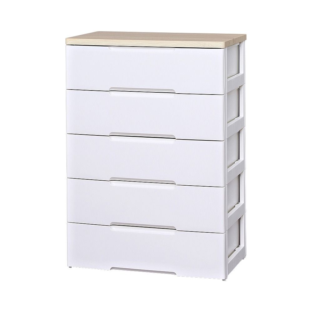 アイリスオーヤマ チェスト ラクラク引出し 木天板 5段 幅80.5×奥行51×高さ116cm HG-805 IRIS OHYAMA