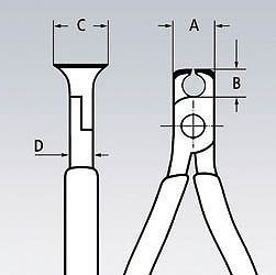 ESDエレクトロニクスエンドカッティングニッパー115mmコンフォートハンドル6412-115ESD 6412115ESD