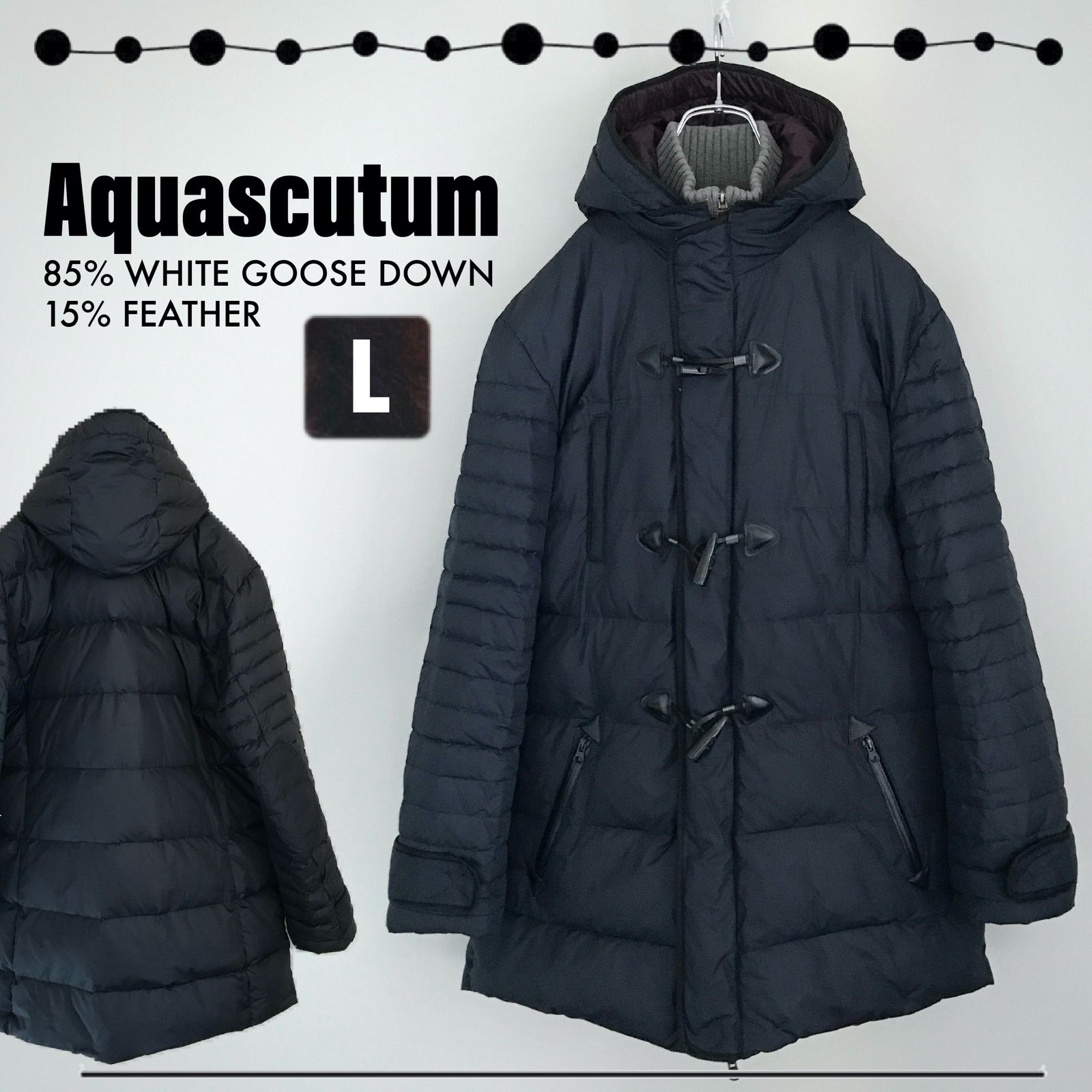 Aquascutum アクアスキュータム☆ホワイトグース85%☆ダッフル