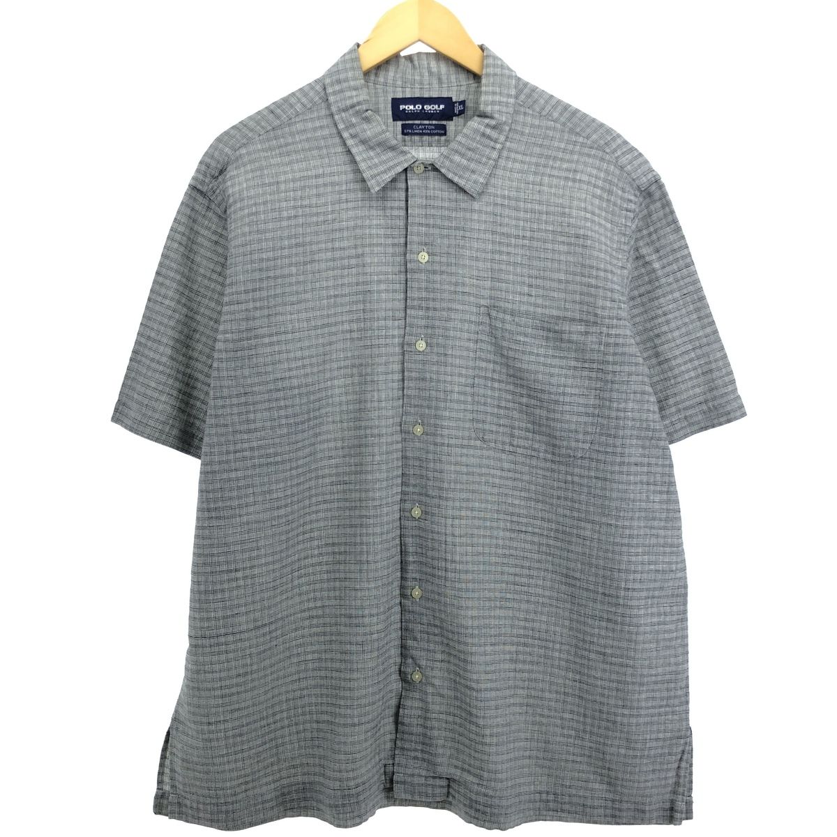 古着 ラルフローレン Ralph Lauren POLO GOLF CLAYTON チェック柄 半袖