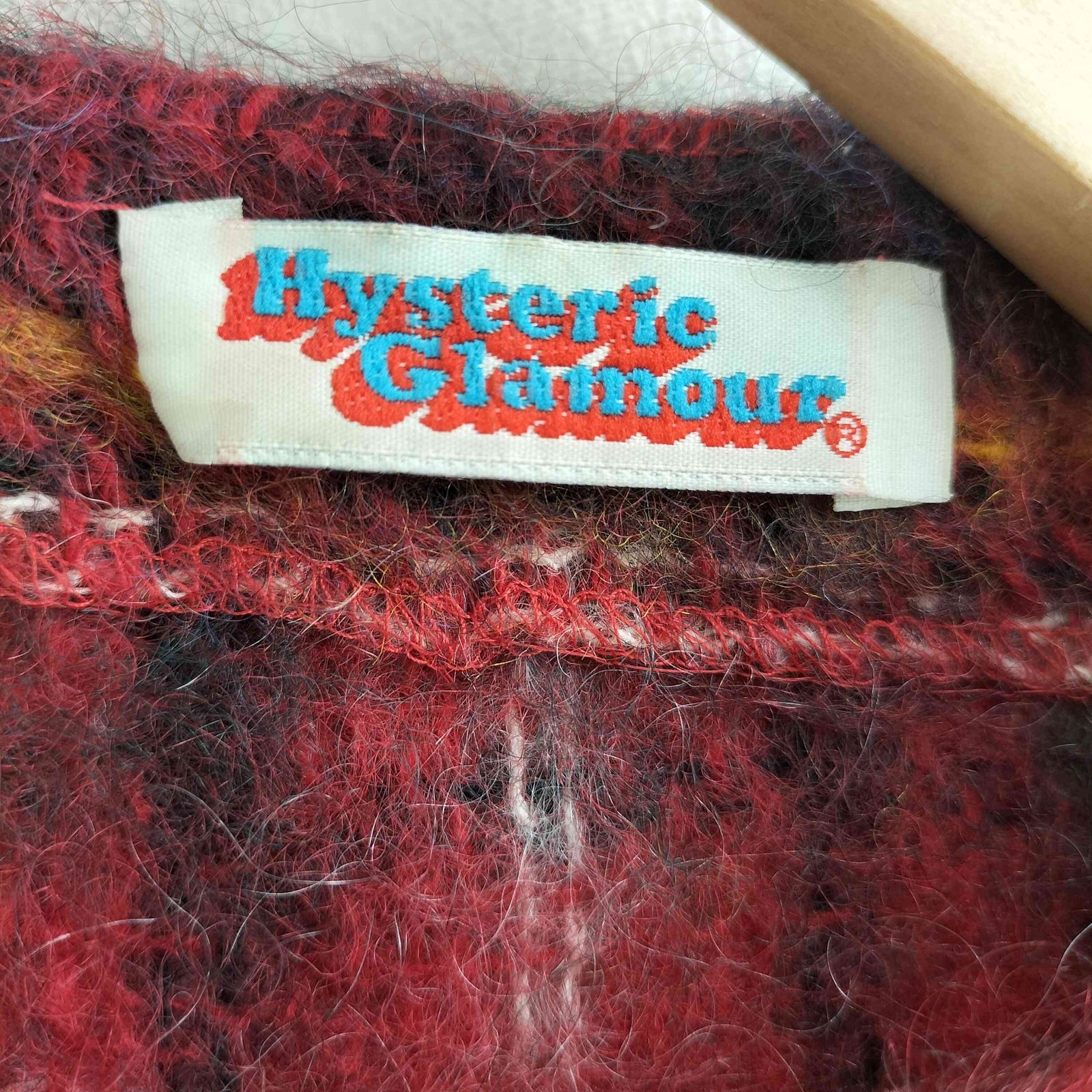 HYSTERIC GLAMOUR(ヒステリックグラマー) 90s  初期タグ スコットランド製 ジップモヘ 中古 古着 0304 ヒステリックグラマー HYSTERIC GLAMOUR 90s 初期タグ