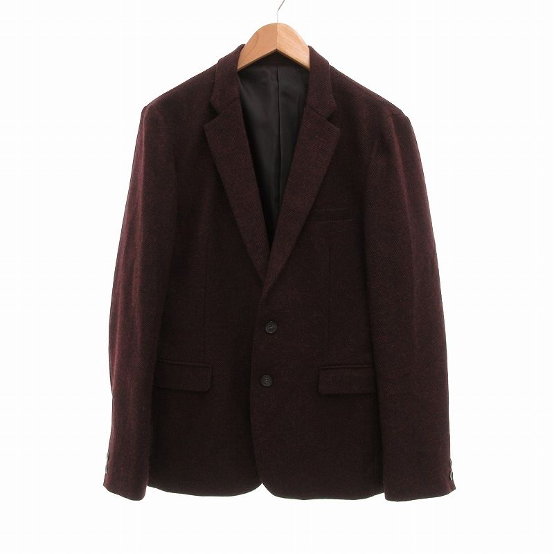 ユナイテッドアローズ A DAY IN THE LIFE UNITED ARROWS 美品 テーラードジャケット シングル 総裏地 L 赤系 /UO