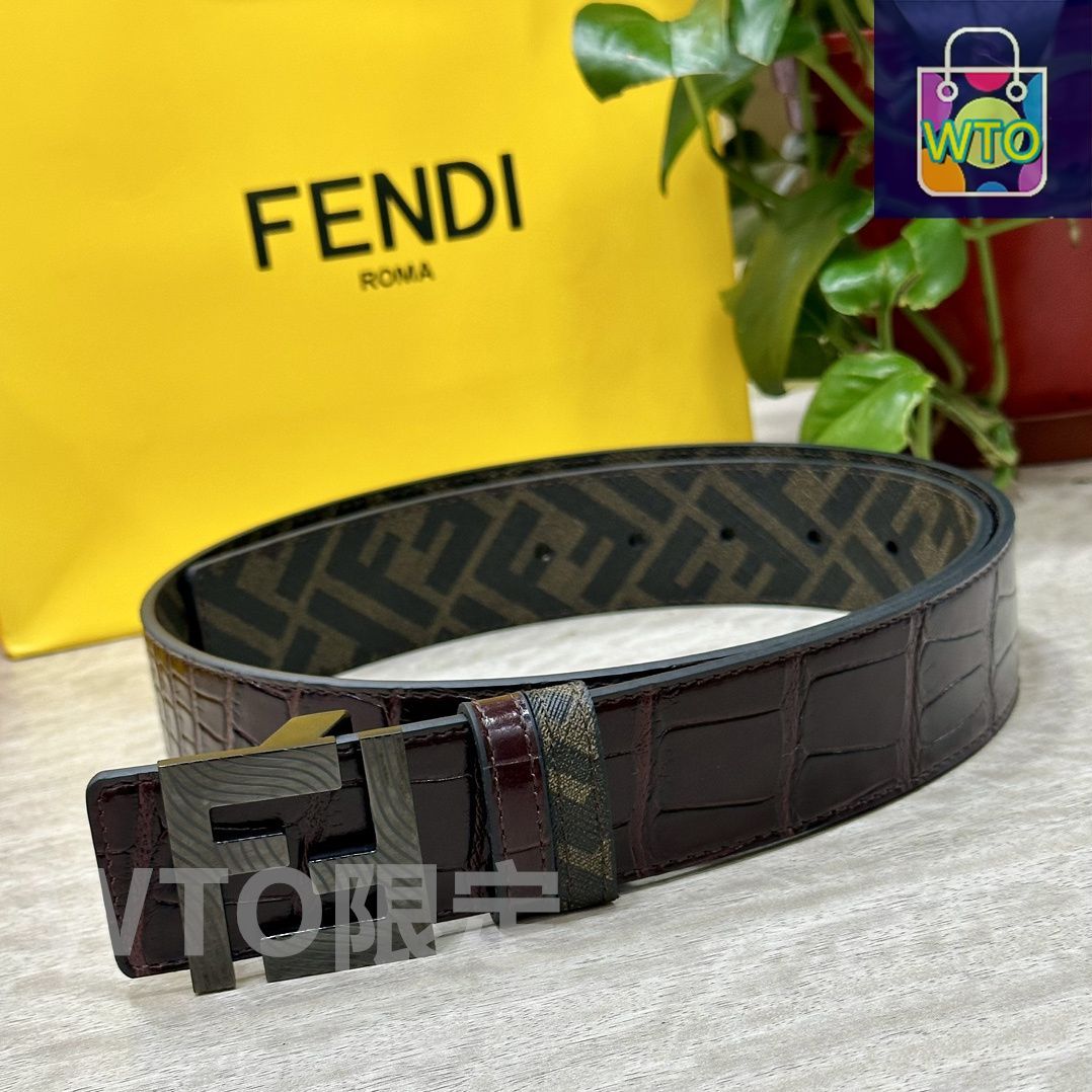【新品未使用】FENDI ベルト FFスクエアベルト レザー ブルー | Fendi