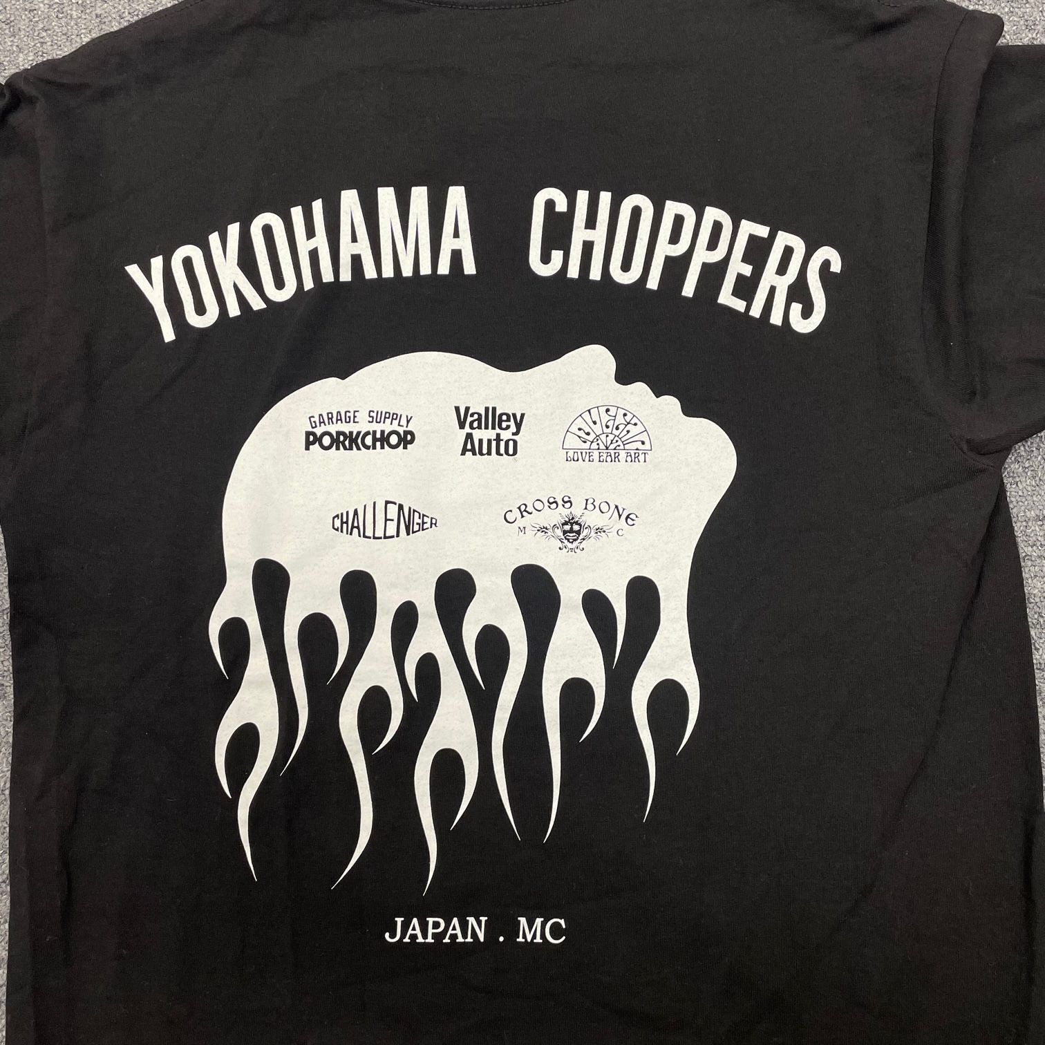 YOKOHAMA CHOPPERS TEE プリント クルーネック Tシャツ ヨコハマ 