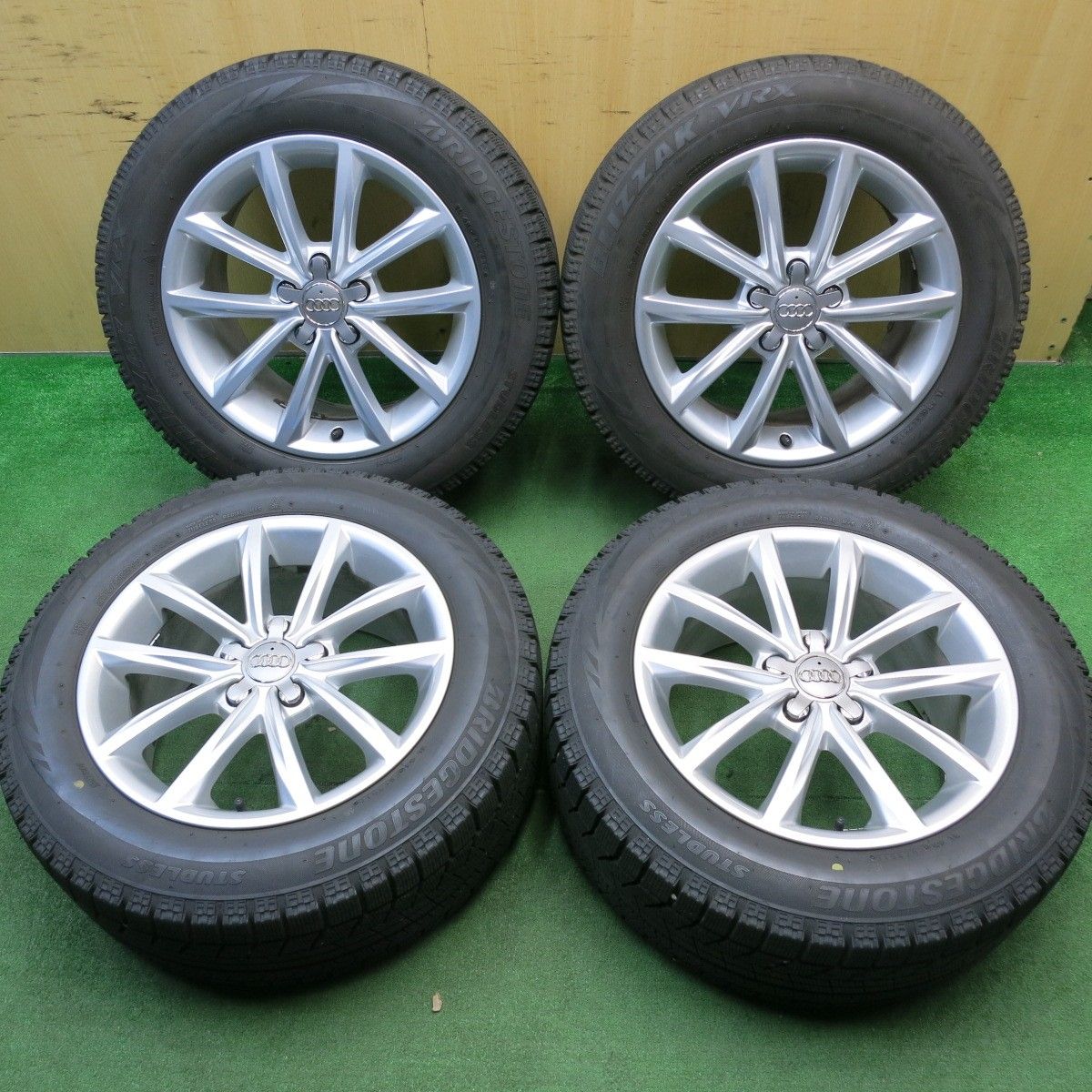 バリ溝 キレイ 9.5分 アウディ TT 8J 純正 235|55R17 スタッドレス ブリヂストン ブリザック VRX 17インチ PCD112|5H 5050501HAス
