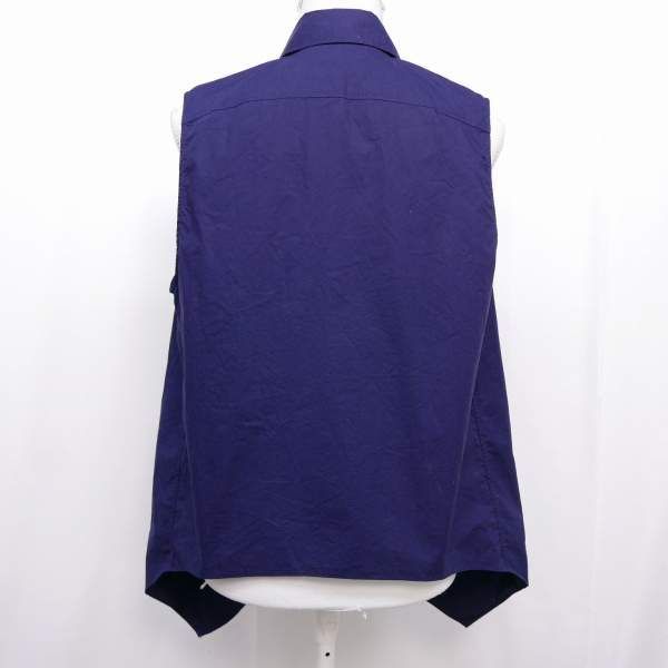 14SS Acne Studios アクネストゥディオズ LATE POPLIN ノースリーブ フレア Aライン シャツ ブラウス NAVY 36 14SS Acne Studios アクネストゥディオズ LATE POPLIN