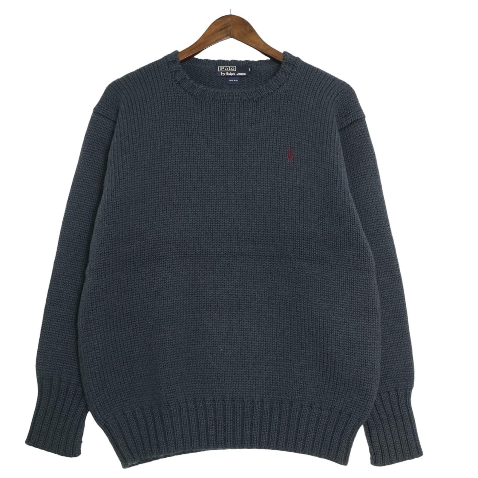 Polo by Ralph Lauren/ラルフローレン ナイガイタグ ポニーロゴ刺繍 ウール ニット セーター【ADF4T00815】