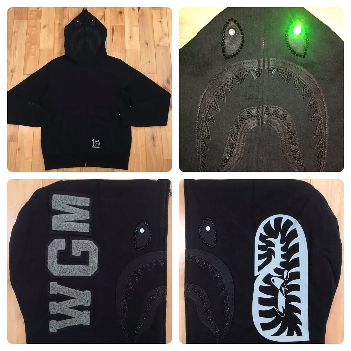 zozo限定 スワロフスキー シャークパーカー ベイプ 000000008161 zozo限定 スワロフスキー シャークパーカー ベイプ 000000008161