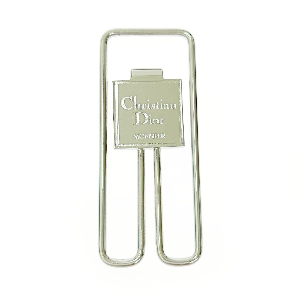 Christian Dior シルバー マネークリップ 中古】【箱付き】 Christian Dior クリスチャンディオール